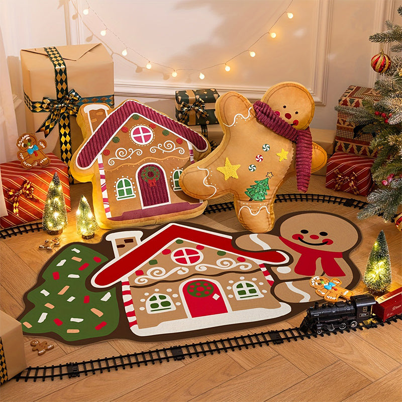 KerstGinger Türmatte Luxus – Absorbierende rutschfeste Weihnachtsfußmatte