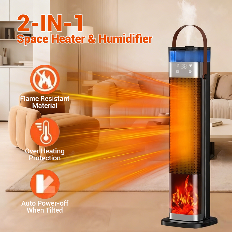 PTC Heizlüfter 2000W mit Luftbefeuchter – 2-in-1 Elektrische Heizung
