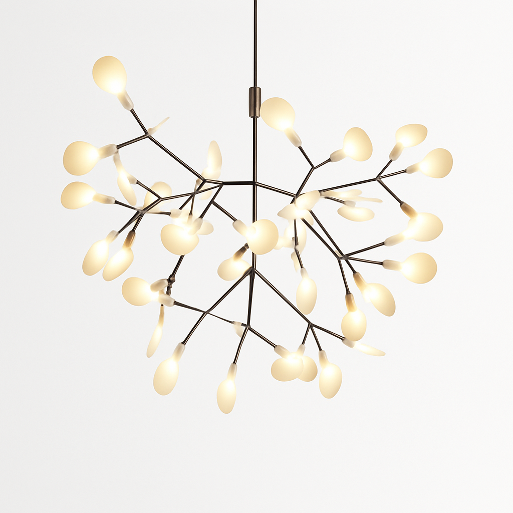 Moderne LED-Hängelampe Baum in Kupfer oder Schwarz für Zuhause