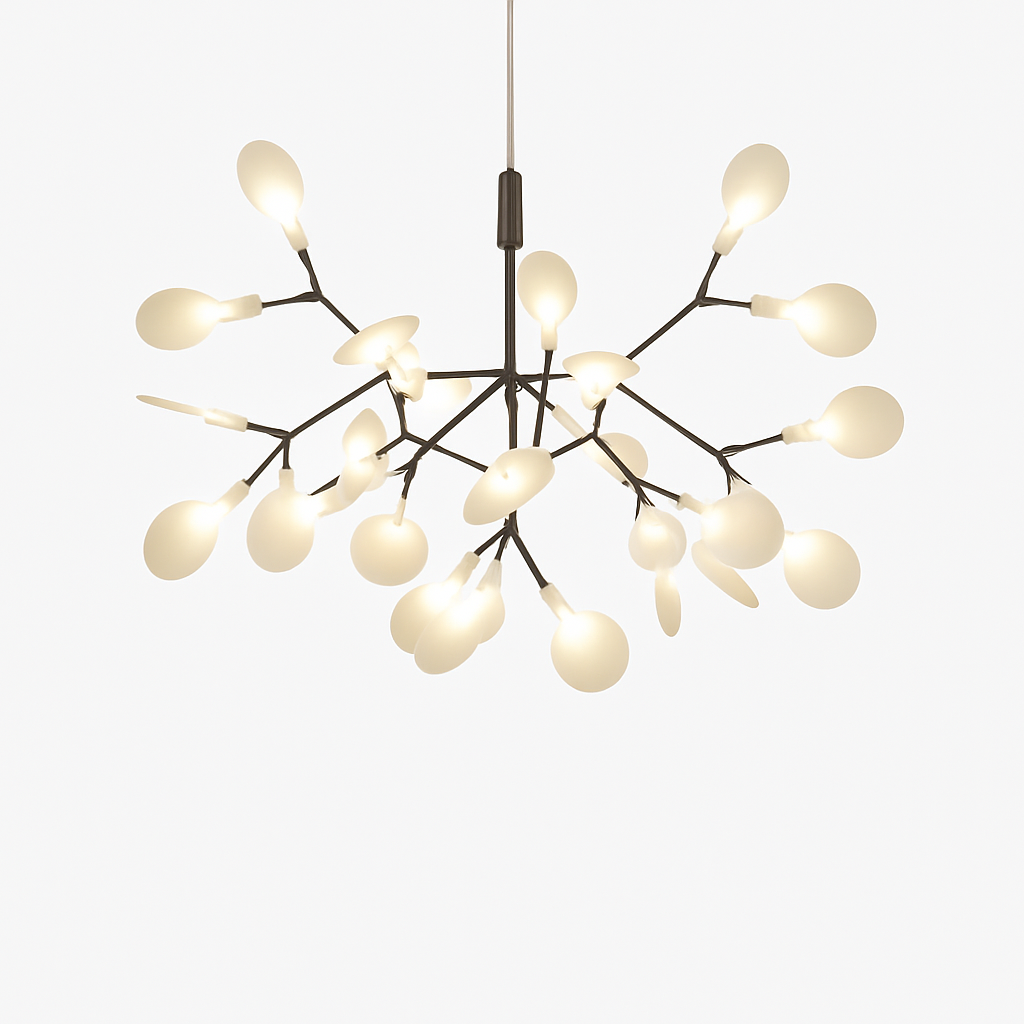 Moderne LED-Hängelampe Baum in Kupfer oder Schwarz für Zuhause