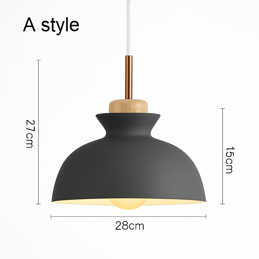 Farbige Metallpendelleuchten in verschiedenen Formen Nordic