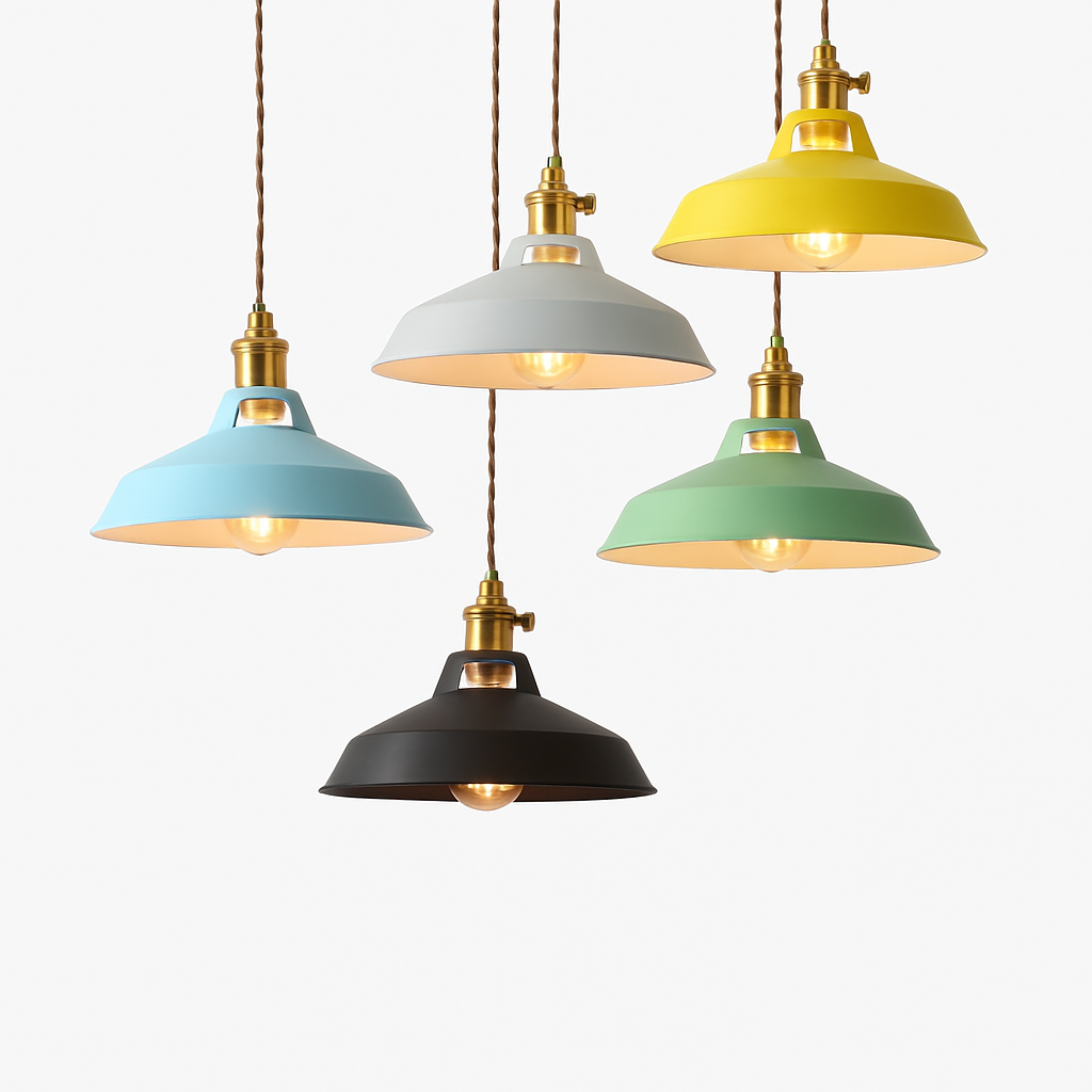 Farbige Metall-LED-Hängelampe Loft
