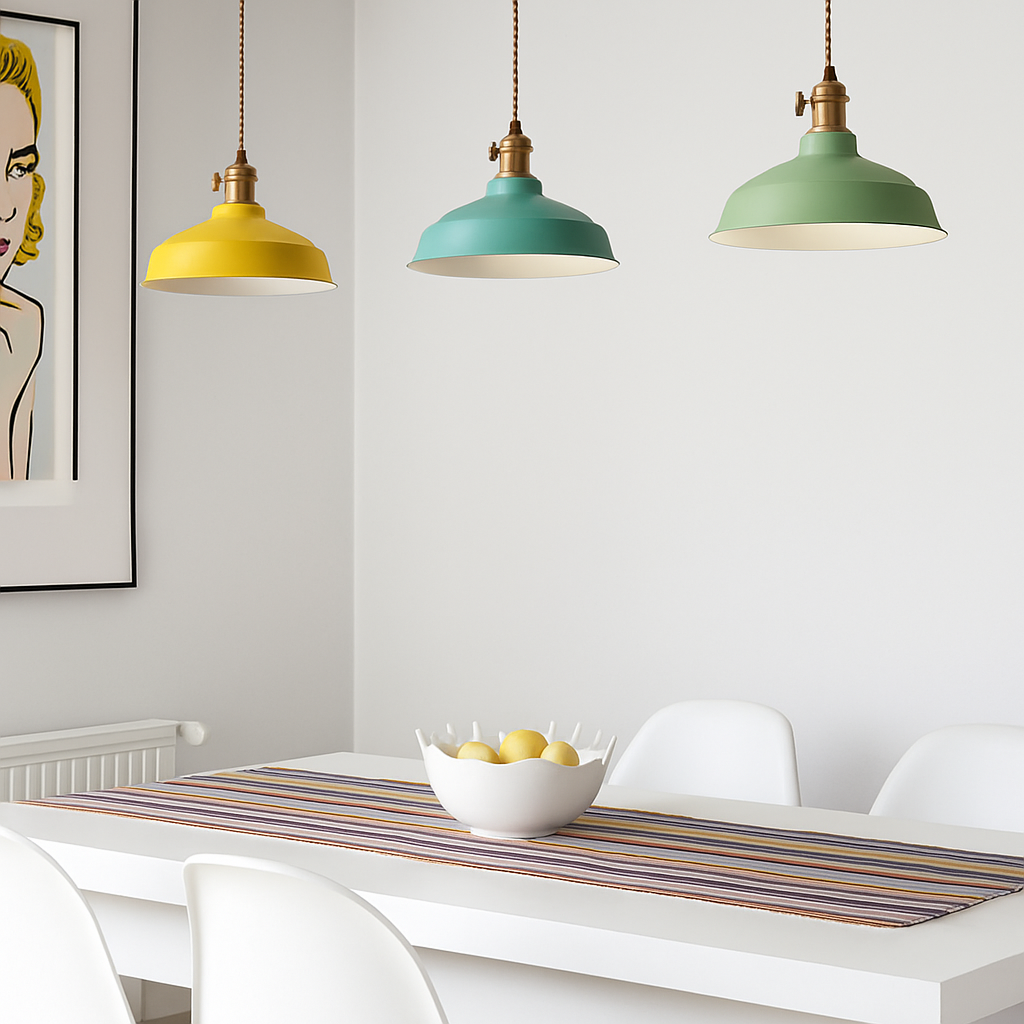 Farbige Metall-LED-Hängelampe Loft