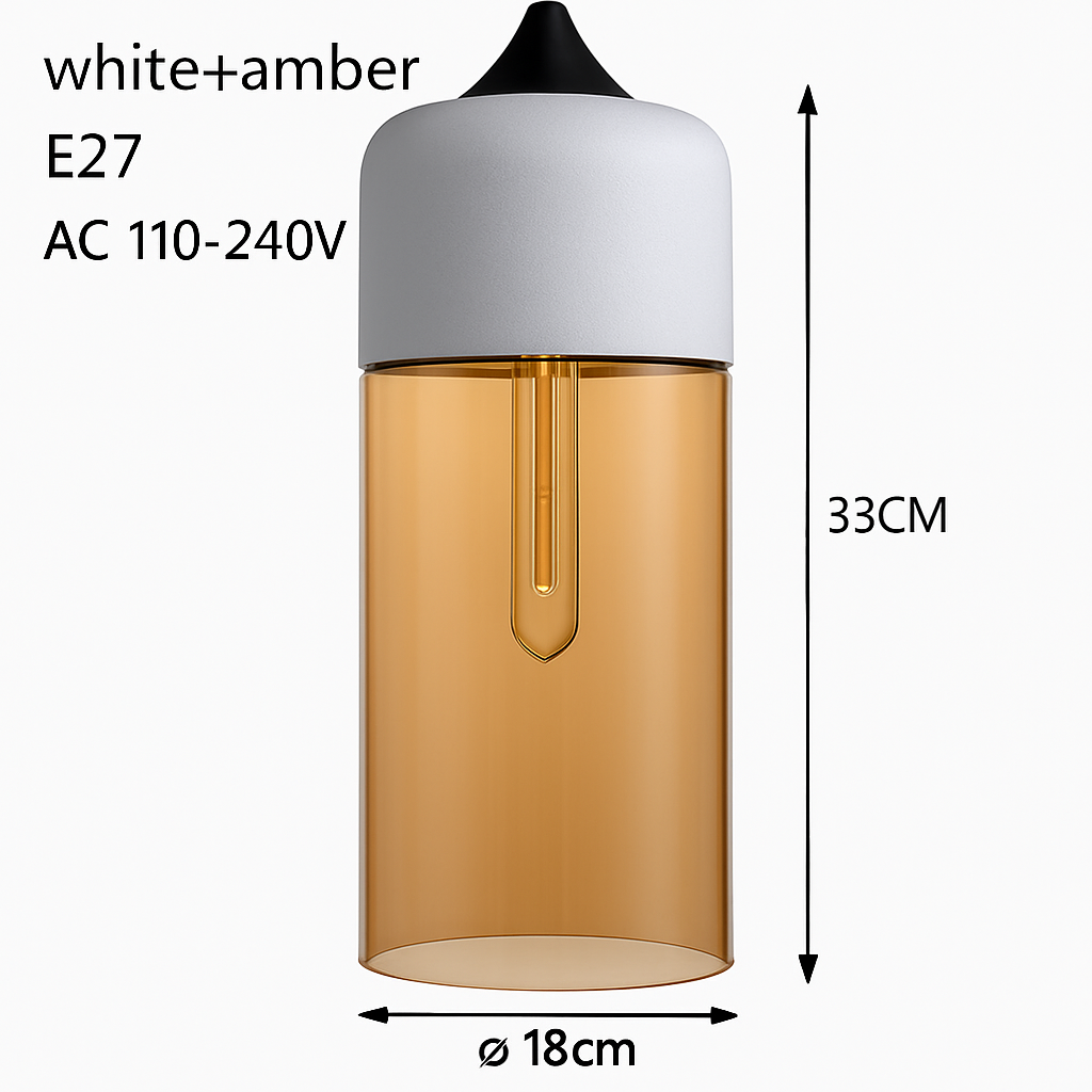 Moderne Pendelleuchte aus Glas und Metall Loft