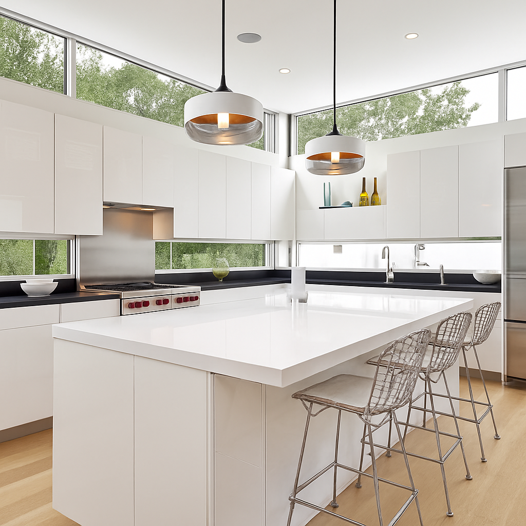 Moderne Pendelleuchte aus Glas und Metall Loft