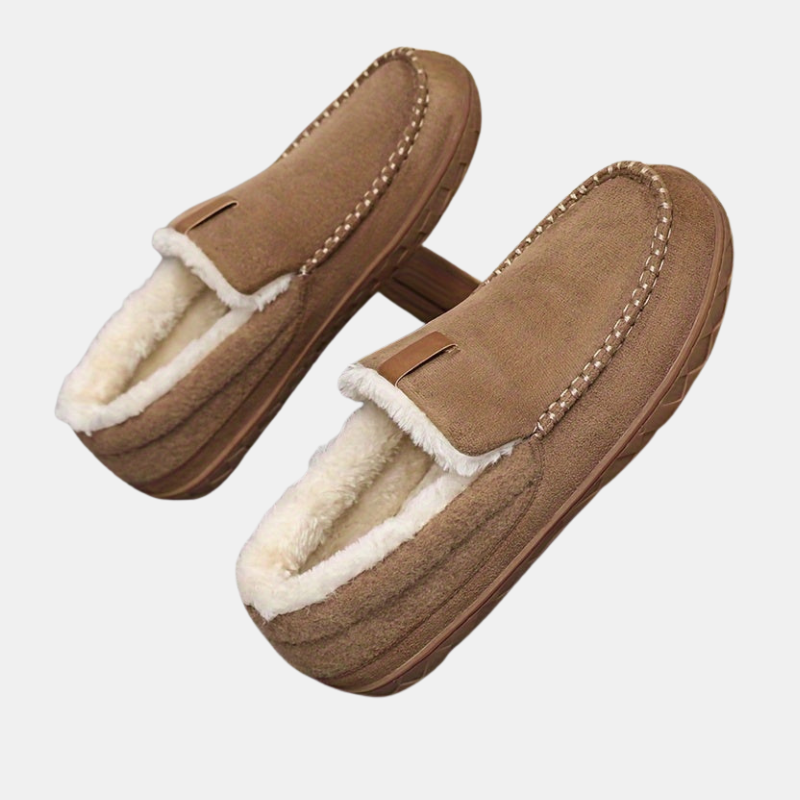 Winter Hausschuhe für Herren – Warme Schaffell Slipper für Zuhause
