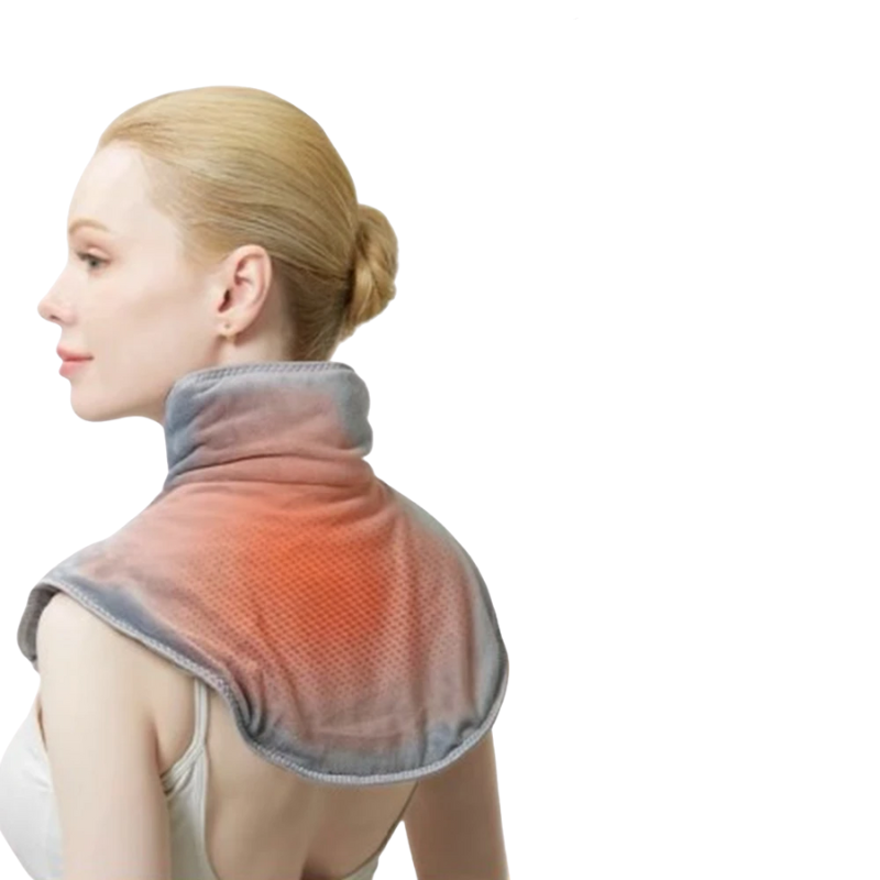 Ergonomischer Elektrischer Wärmemasseur für Nacken und Schultern mit Einstellbarem Vibrationsmassage