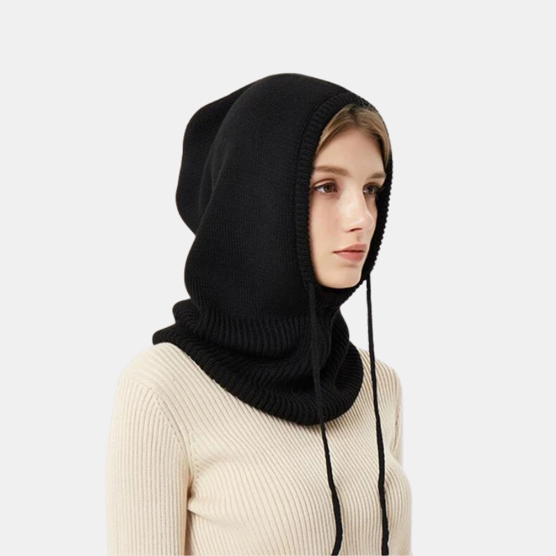 Wintermütze aus Cashmere für Frauen mit verstellbarer Kapuze