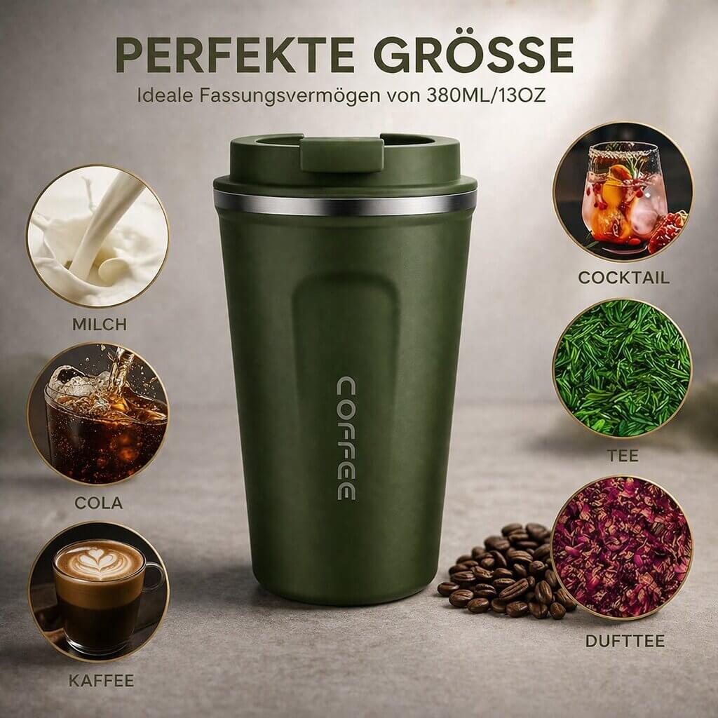 RVS Reisebecher mit intelligenter Temperaturanzeige – Thermobecher aus Edelstahl