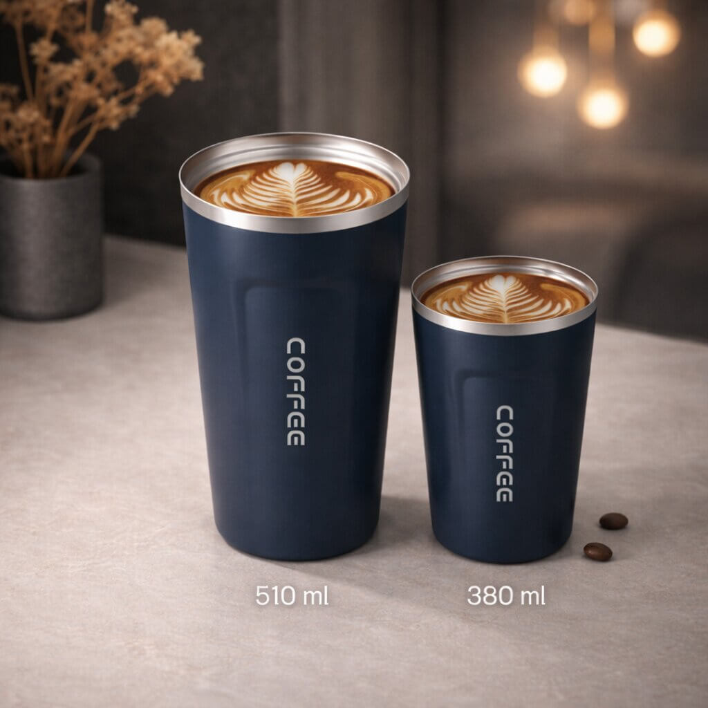 RVS Reisebecher mit intelligenter Temperaturanzeige – Thermobecher aus Edelstahl