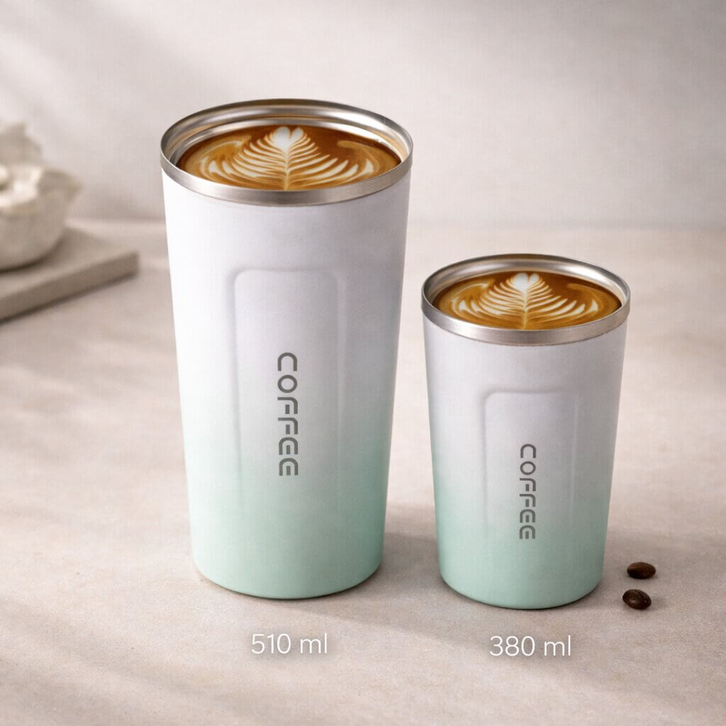 RVS Reisebecher mit intelligenter Temperaturanzeige – Thermobecher aus Edelstahl