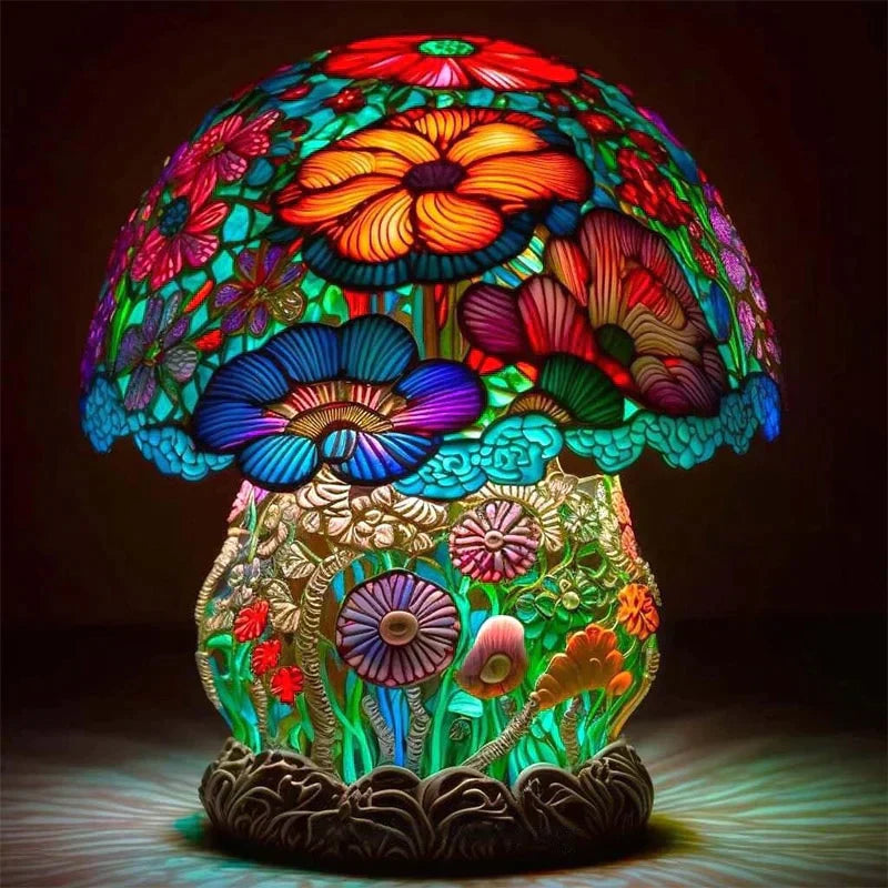 Glasmalerei Lampe - Beruhigendes Design - Dimmbar & Farbvielfalt
