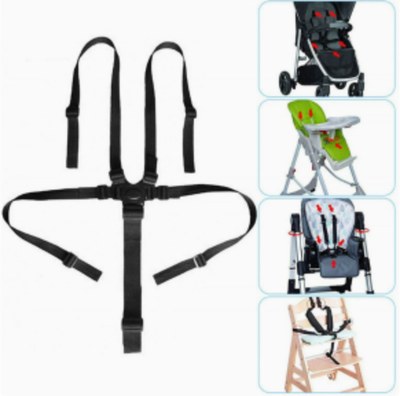 SafeStrap 5-Punkt Sicherheitsgurt mit Gurt – Bequeme und sichere Lösung für Kinderwagen, Buggy und Kindersitze