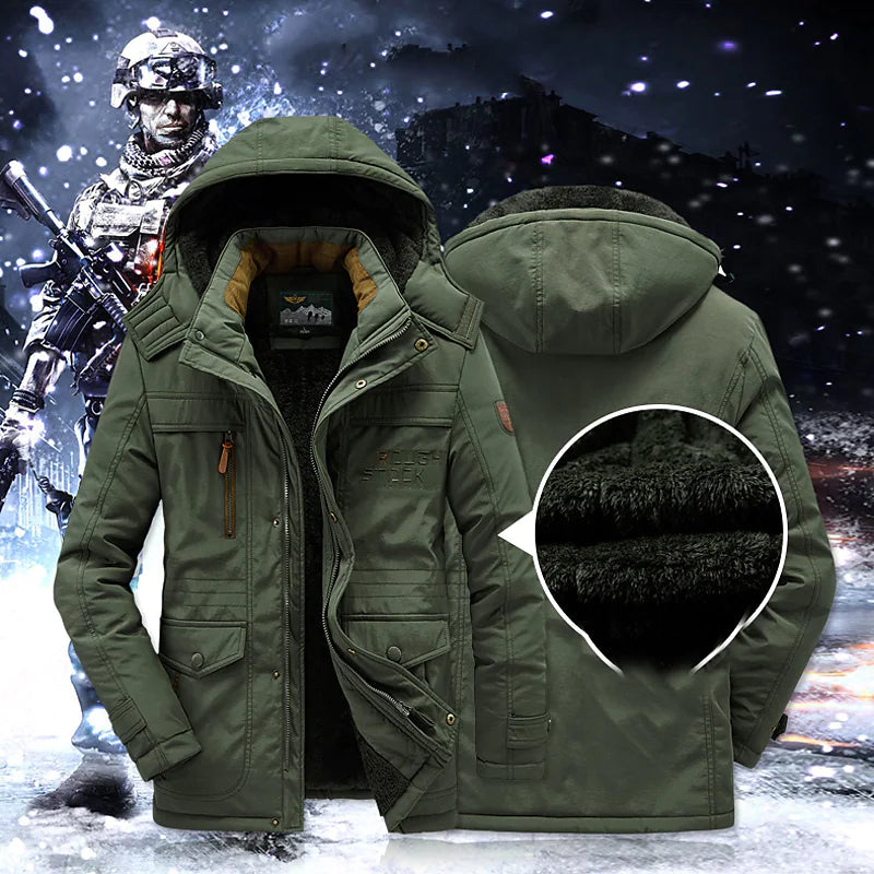 Lässige gesteppte Parka-Jacke für Männer