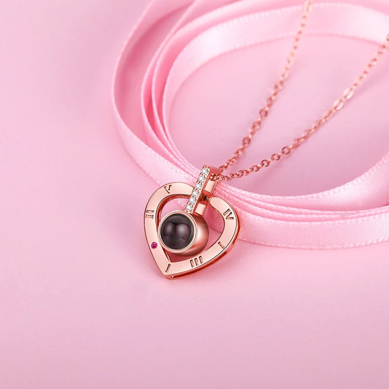 Römische Kette | Ewige Rose und Herz Kette | Luxuriöses Geschenkset
