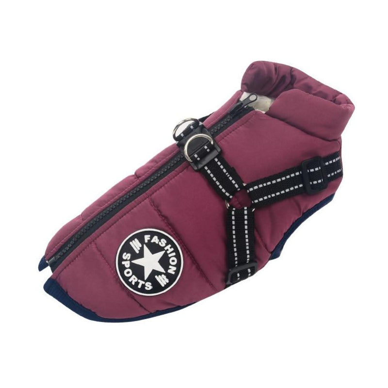 Wasserdichte Hundejacke - Reflektorband | Verschiedene Farben und Größen
