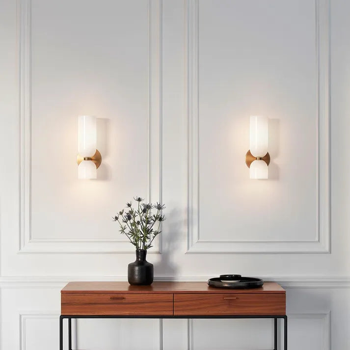 Doppeltköpfige Glas-Wandlampe LED-Wandleuchte