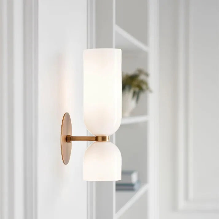 Doppeltköpfige Glas-Wandlampe LED-Wandleuchte