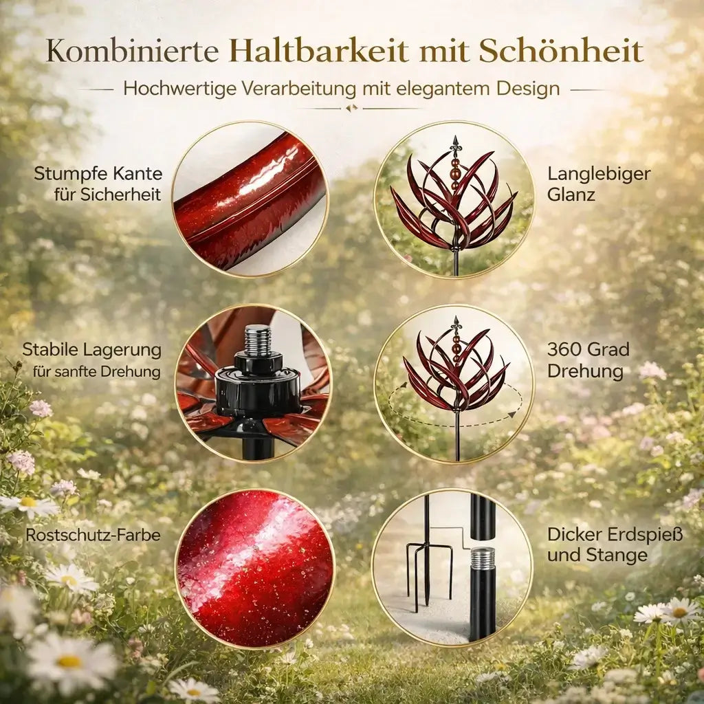 Wetterhahn aus Metall | Dekoration für Garten und Dach | FloraSpindel