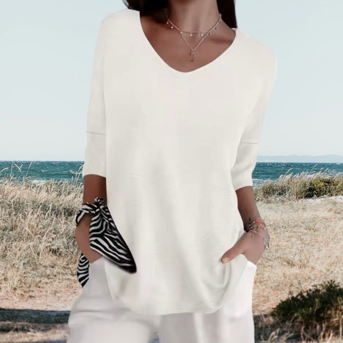 Gerda™ Sommer V-Ausschnitt Top