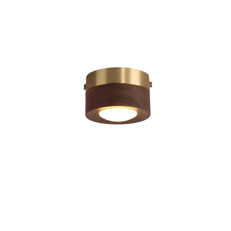 WoodenGlow - Walnuss Deckenlampe mit LED Spot