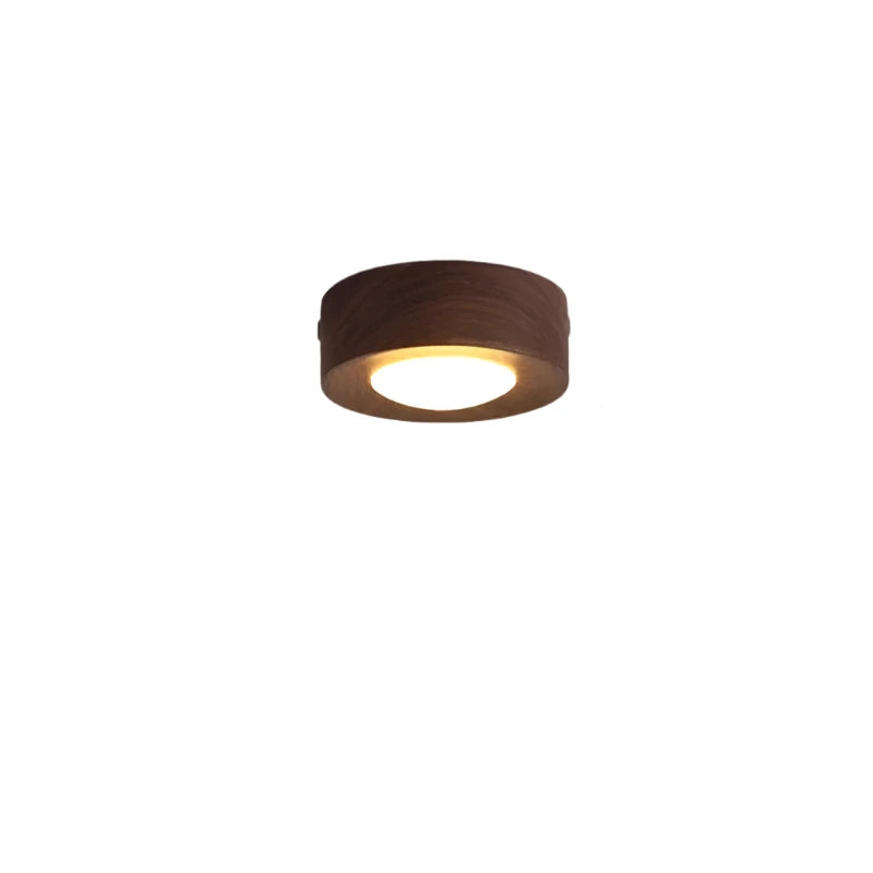 WoodenGlow - Walnuss Deckenlampe mit LED Spot