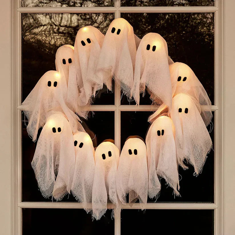 HauntGlow Halloween Kranz | Verzaubernder Glow-Kranz für einen gruseligen festlichen Touch