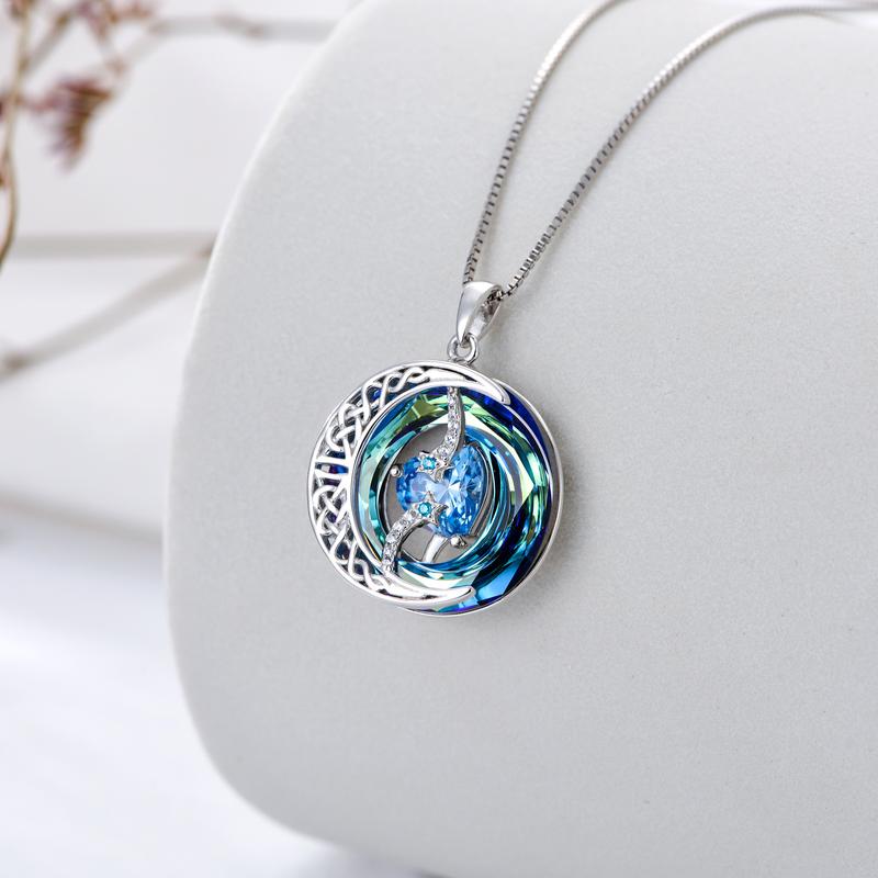 Lunara | Geburtsstein Kette Mondstern Design