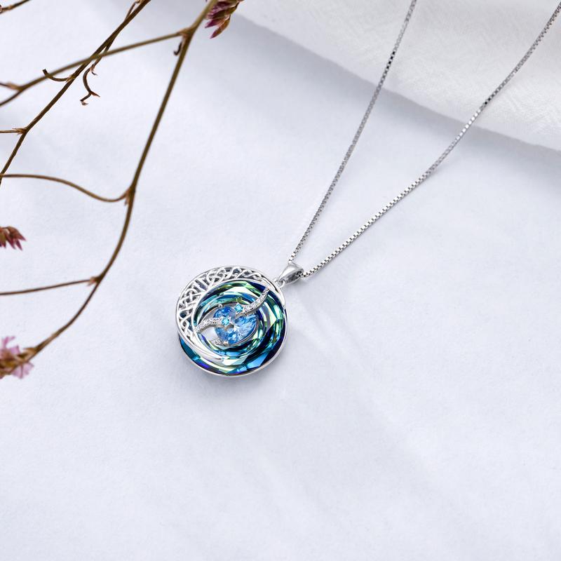 Lunara | Geburtsstein Kette Mondstern Design