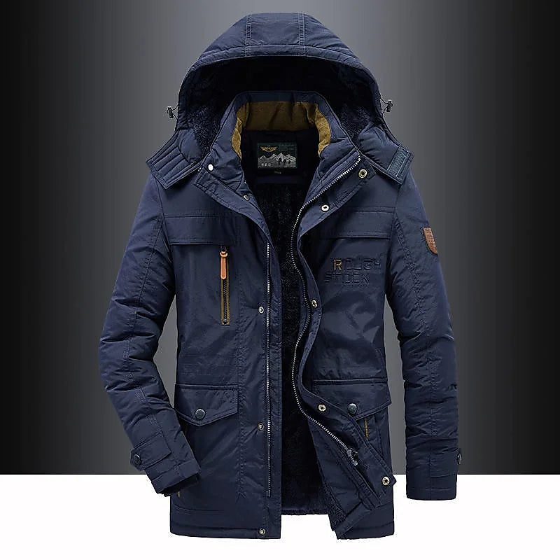 Lässige gesteppte Parka-Jacke für Männer