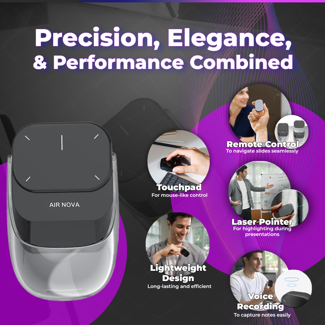 AirGlide Bluetooth Luftmaus | Drahtloses Touchpad & Laserpointer für nahtlose Steuerung